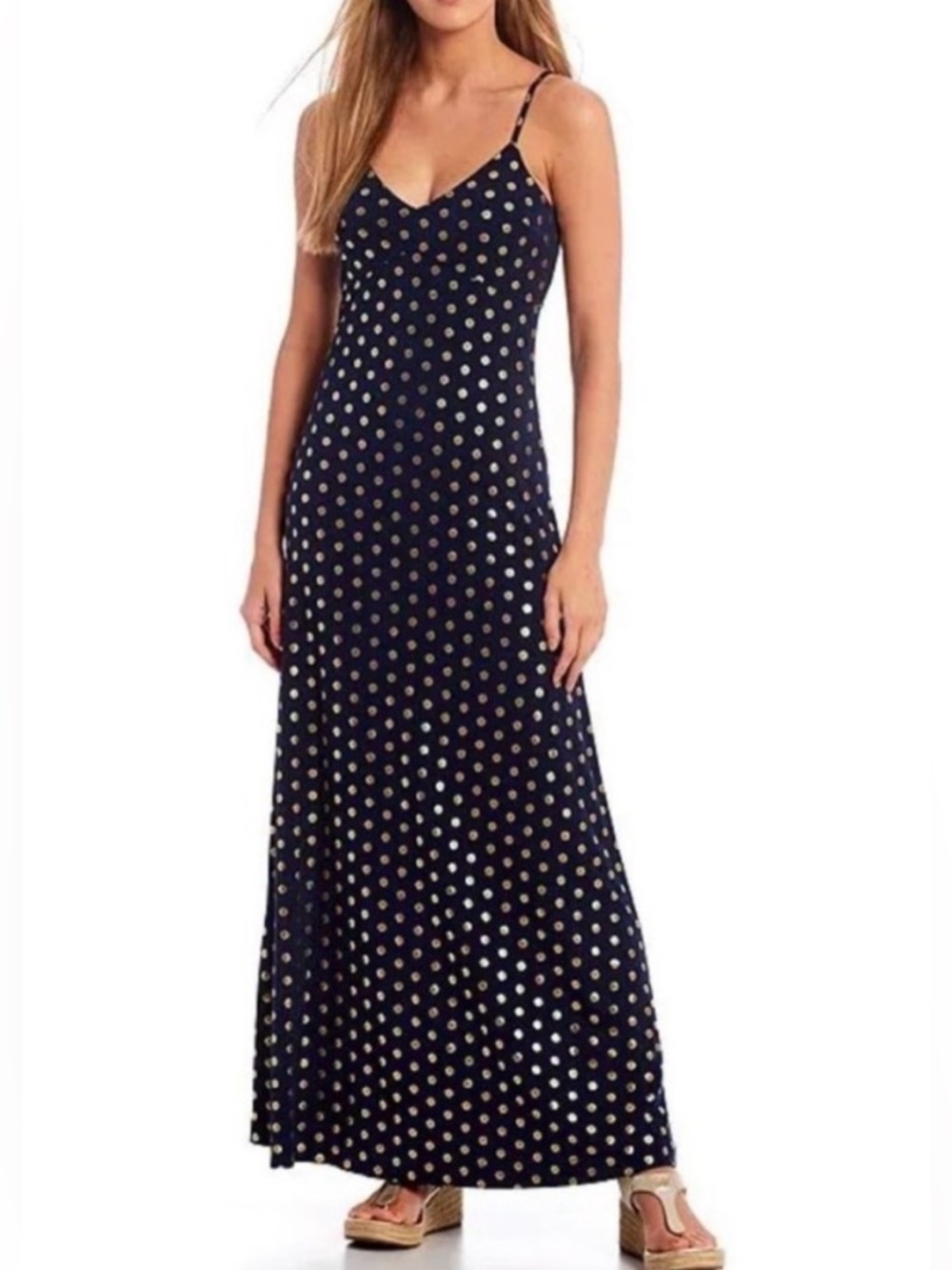 MICHAEL Michael Kors Medallion Foil Print Maxi Dress Sz S
